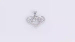Load and play video in Gallery viewer, Cupid’s knot Pendant (Rhodium Plated)