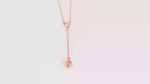 Load and play video in Gallery viewer, Teardrop Necklace (Rose Gold Plated)