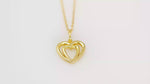 Load and play video in Gallery viewer, Double Heart Pendant (Gold Plated)