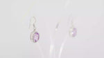 Load and play video in Gallery viewer, Natural Amethyst Oval Faceted Earrings
