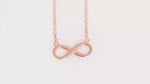 Load and play video in Gallery viewer, Infinity Necklace (Rose Gold Plated)