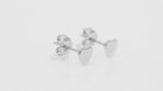 Load and play video in Gallery viewer, Heart Studs (Rhodium Plated)