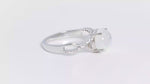 Load and play video in Gallery viewer, Natural Rainbow Moonstone Cabochon Ring