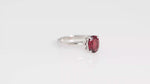 Load and play video in Gallery viewer, Natural Garnet Oval Faceted Ring