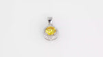 Load and play video in Gallery viewer, Lumen Round Pendant (Rhodium Plated)