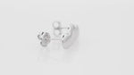 Load and play video in Gallery viewer, Uneven Heart Studs (Rhodium Plated)