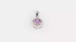 Load and play video in Gallery viewer, Iris Round Pendant (Rhodium Plated)