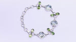Load and play video in Gallery viewer, Natural Amethyst Green & Peridot Cut Bracelet