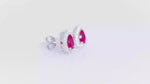 Load and play video in Gallery viewer, Ember Pear Studs (Rhodium Plated)