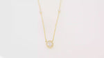 Load and play video in Gallery viewer, Oval Zircon Necklace (Gold Plated)