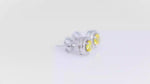 Load and play video in Gallery viewer, Lumen Round Studs (Rhodium Plated)