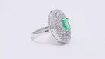 Load and play video in Gallery viewer, Natural Emerald Faceted Ring