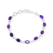 Natural Amethyst Faceted Bracelet