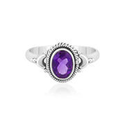Natural Amethyst Cut Ring