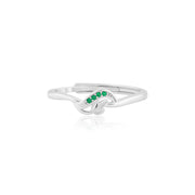 Ring with Green  Zircon