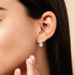 Load image into Gallery viewer, Selene Drop Earrings(Rhodium Plated)
