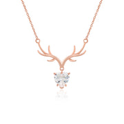 Stag Necklace (Rose Gold Plated)