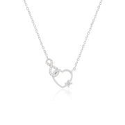 Infinity Heart Necklace (Rhodium Plated)