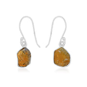 Natural Citrine Rough Earrings