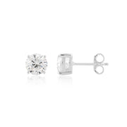 Solitaire Studs (Rhodium Plated)