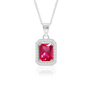 Ember Octa Pendant (Rhodium Plated)