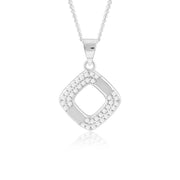 Quadro Pendant (Rhodium Plated)