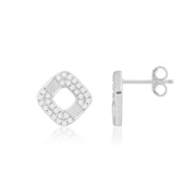 Quadro Studs (Rhodium Plated)