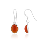 Natural Carnelian Cabochon Earrings