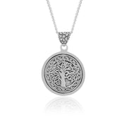 Tree of Life Pendant (Rhodium Plated)