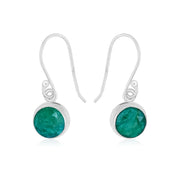 Natural Emerald Cut Cab Earrings