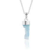 Natural Aquamarine Rough Pendant