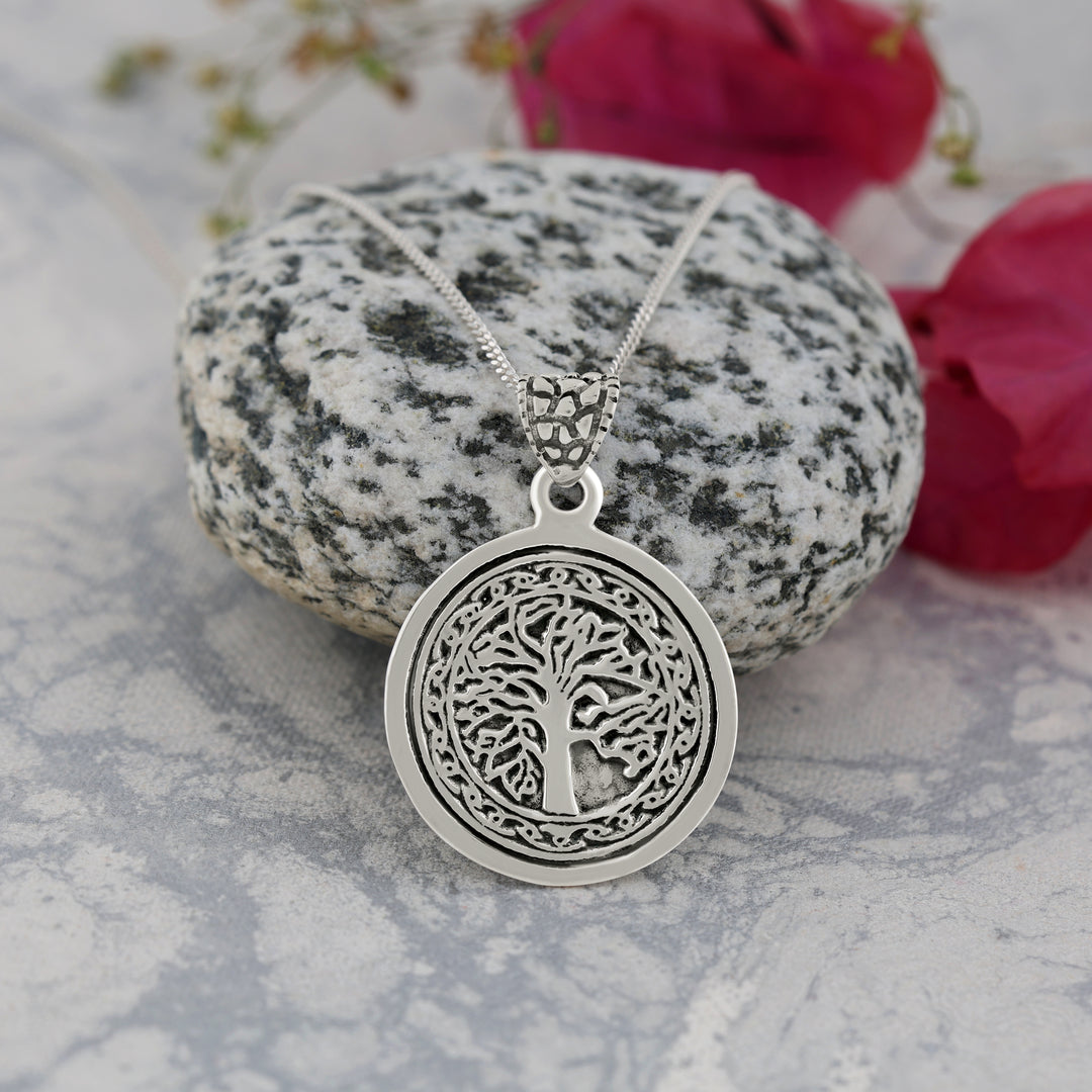 Tree of Life Pendant (Rhodium Plated)