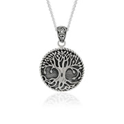 Tree of Life Pendant Bold (Rhodium Plated)