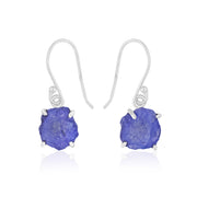 Natural Tanzanite Rough Earrings