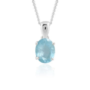 Natural Aquamarine Faceted Pendant