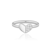 Heart Ring (Rhodium Plated)