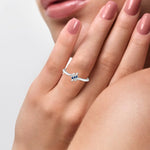 Load image into Gallery viewer, Ring with Blue Zircon in 925 Silver
