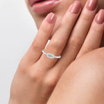 Load image into Gallery viewer, Leaf Ring with Zircon in 925 Silver
