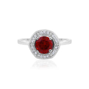 Natural Garnet Cut Ring