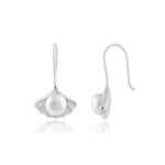 Load image into Gallery viewer, Oysterdew Pearl Earrings (Rhodium Plated)
