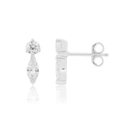 Nina Studs (Rhodium Plated)