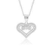 Cupid’s knot Pendant (Rhodium Plated)