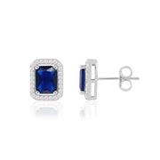 Aura Octa Studs (Rhodium Plated)