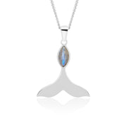 Natural Labradorite Cab Blue Fire Pendant