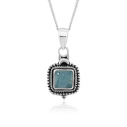 Natural Aquamarine Cab Pendant