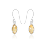 Natural Citrine Cabochon Earrings