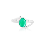 Natural Onyx Green Cab Ring