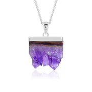 Natural Amethyst Lace Druzy Pendant