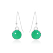 Onyx Green Cabochon Earrings