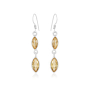 Natural Citrine Faceted Earrings